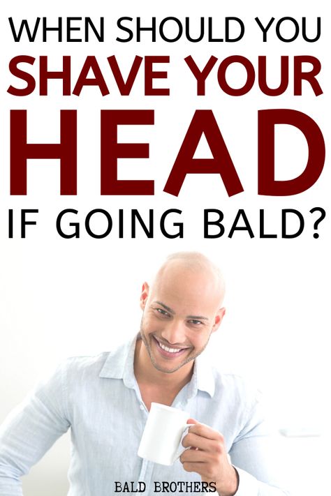 If you are going bald and want to know when to shave your head, then this article is for you! #baldmen #baldtips #mensgrooming Bald Spot Hairstyles Men, Shave Your Head, Balding Men, Balding Mens Hairstyles, Goddess Aphrodite, Bald Look, Head Shaver, Shaving Your Head, Bald Patches