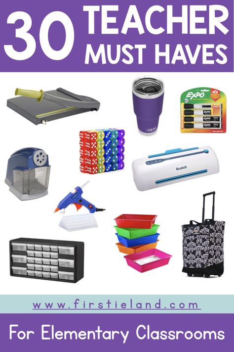 Are you a teacher looking for those must haves for your elementary classroom? No matter if you're a new, first year teacher or a veteran, this list of 30 items is sure to have something you need! Full of great suggestions for teacher gift ideas, Donor's Choose projects and more! Gifts For New Teachers Classroom, 2nd Grade Teacher Must Haves, Things Teachers Need In The Classroom, Classroom Needs List Teachers, First Classroom Essentials, Elementary Classroom Essentials, Donors Choose Ideas, Teaching Must Haves, Teacher Classroom Must Haves