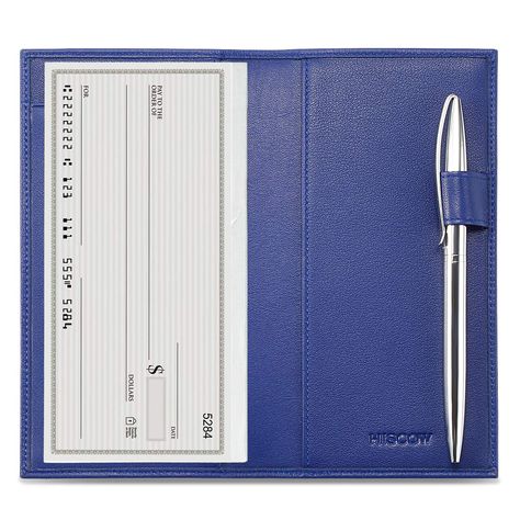 PRICES MAY VARY. ★Checks and Register Fit in Perfectly★: Accomodates top or side tear checks, the deluxe good quality checkbook cover is very durable, and the duplicate checks fit! The plastic divider prevents you from writing on one check and through to another and the expandable pen loop ensures you'll never be searching for something to write with when you go to make out a check. Perfectly Fits top or side tear standard checkbooks. ★100% Italian Full-Grain Calfskin★: this pretty checkbook cov Something To Write, Leather Checkbook Cover, Checkbook Covers, Money Organization, Checkbook Cover, Black Gift Boxes, Key Case, Black Box, Pen Holders