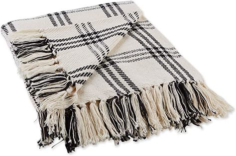 Amazon.com: DII Modern Farmhouse Plaid Collection Cotton Fringe Throw Blanket, 50x60, White/Stone : Home & Kitchen Black Modern Farmhouse, Fringe Throw Blanket, Plaid Throw Blanket, Fringe Throw, Plaid Throw, Blanket Black, Bed Throw Blanket, Cotton Throws, Soft Textiles