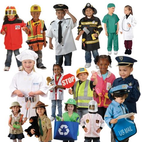 Community Helpers Dress Up, 18 Outfits Toddler Dress Up Clothes, School Picture Outfits, Diy Toddler Dress, Career Costumes, Dress Up Stations, Toddler Dress Up, Boys School Outfits, Dress Up Clothes, School Costume