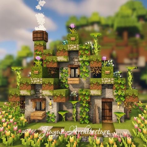 Build Aesthetic, Houses In Minecraft, Minecraft Building Blueprints, Minecraft C, Cottage Minecraft, Minecraft Starter House, Minecraft Cottage, Nature Vibes, Flower Cottage