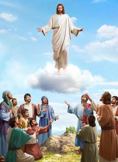 Happy Feast of the Ascension of our Lord Jesus to Heaven - NOVENA PRAYER Jesus Is Coming Soon, Ascension Of Jesus, Feasts Of The Lord, Ascension Day, Happy Feast, Novena Prayers, Jesus Christ Painting, To My Father, Bible Images