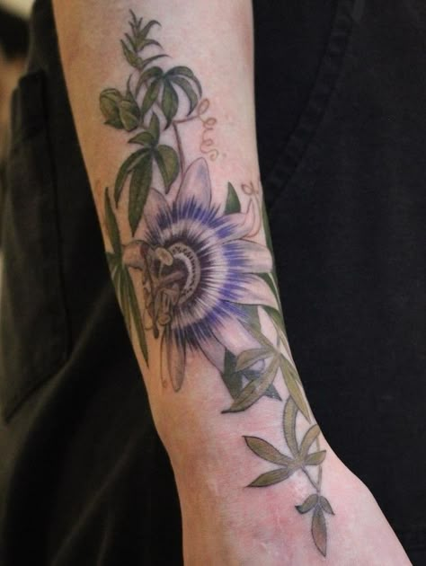 Passionfruit Flower Tattoo, Passion Flower Tattoo, Passion Flower Vine Tattoo, Passion Flower Illustration, Passion Flower Tattoo Black And White, Passion Fruit Flower, Flor Tattoo, Fruit Tattoo, Passiflora Incarnata