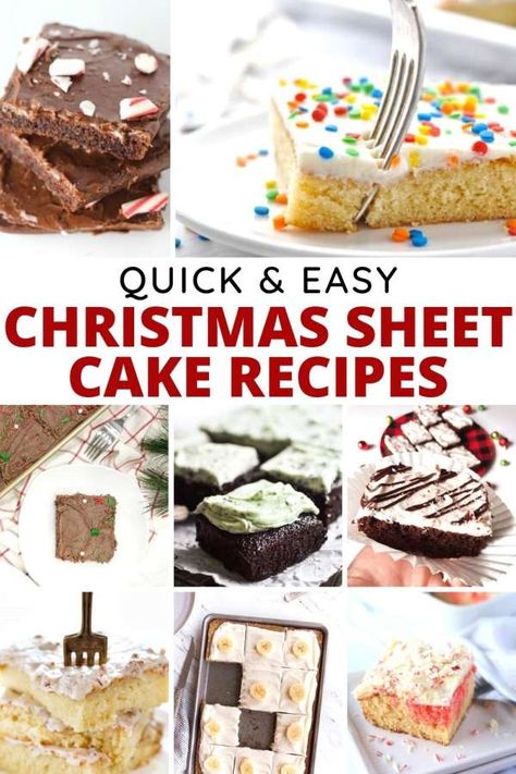 Sheet cakes are super easy to make and they can sure feed a crowd! Let’s say it’s the perfect Christmas holiday dessert since it’s both time-saving and budget-friendly. You can bake a Christmas sheet cake even as a beginner so if other more complicated recipes seem intimidating, sheet cakes are a great option to start with. Once you make sure … Read More ... #christmassheetcakerecipes #sheetcakerecipes #slabcakerecipes Winter Themed Sheet Cake, Christmas Sheet Cake Ideas, Christmas Sheet Cake Designs, Christmas Sheet Cake, Flavored Breads, Popcorn Recipes Savory, Candy Cane Cookie Recipe, Christmas Snack Mix, Christmas Crunch