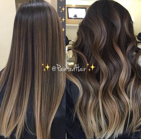 Style For Straight Hair, Beige Brunette, Blonde To Brown, Straight Long Hair, Balayage Straight Hair, Balayage Straight, Brown Hair With Blonde, Hair With Blonde Highlights, Brown Ombre Hair