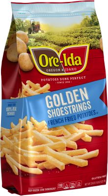 Golden Shoestring French Fries | ORE-IDA Gluten Free French Fries, Gluten Free Fries, Shoestring Potatoes, Shoestring Fries, Oven Baked Fries, Ore Ida, Yummy Fries, French Fried Potatoes, Homemade French Fries