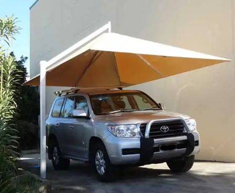 Carport Shade, Cantilever Carport, Car Porch Design, Garage Canopies, Portable Carport, Deck Awnings, Car Shed, Garden Gate Design, Car Awnings