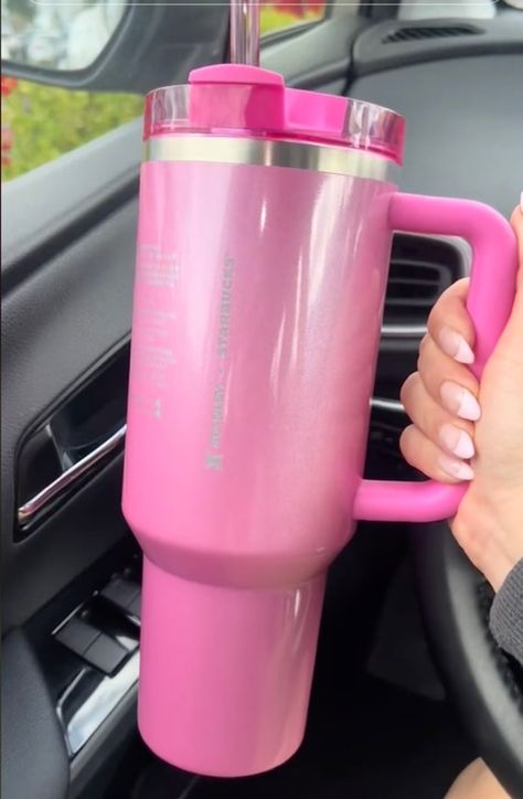 In time for Mean Girls and Valentine's Day, Starbucks is launching a glittery pink Stanley Tumbler at Target this January. Here's when you can get it. Valentine Cups, Starbucks Stanley, Starbucks Design, Trendy Water Bottles, Starbucks Secret Menu Drinks, Starbucks Valentines, Cupcake Wars, Starbucks Secret Menu, Pink Starbucks