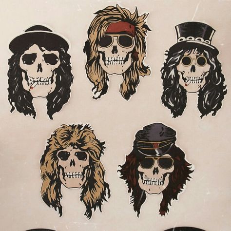 Drawing Ideas Rock N Roll, 80s Drawings, Slash Drawing, Slash Tattoo, Axl Rose Tattoo, Rock N Roll Tattoo, Rock N Roll Art, Rock Band Posters, Sweet Child O' Mine