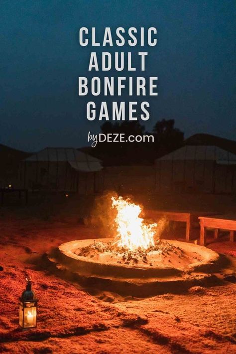 Bonfire Games For Adults, Adult Camping Games, Bonfire Party Games, Bonfire Games, Beach Bonfire Parties, Bonfire Night Activities, Camping Games For Adults, Campfire Games, Adult Game Night