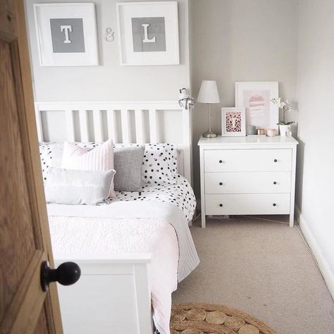 Main bedroom idea White And Grey Bedroom Ideas, White And Grey Bedroom, Ikea Bedroom Design, Room Decor Bedroom Rose Gold, Grey Bedroom Ideas, Grey Bedroom Design, Alphabet Prints, Bedroom Decor For Small Rooms, Ikea Living Room