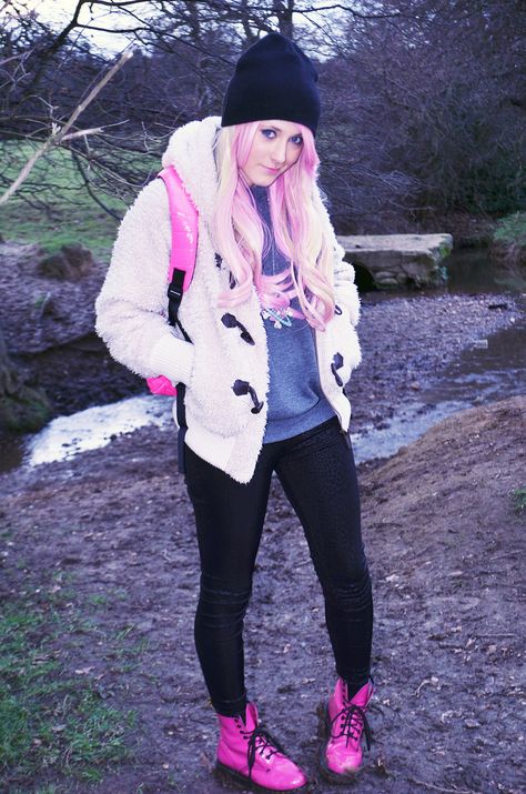 Dr. Martens style shared by Aisling from the UK Dr Martens Pink Boots Outfit, Coquette Dr Martens, Dr Martens Heart Boots, Dr Martens 1460 Pascal Pink, Dr Martens Floral Boots, Dr Martens Style, Martens Style, Jewish Men, Snow Time