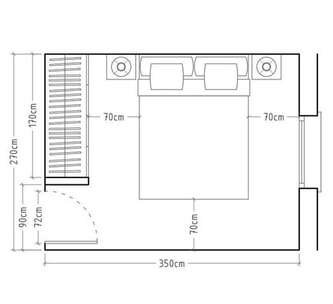 Bedroom Layouts For Small Rooms, Sleeping Room Design, Hotel Room Design Plan, Bedroom Layout Design, Building Plans House, Hotel Room Design, Home Design Floor Plans, Bedroom False Ceiling Design, Bedroom Dimensions