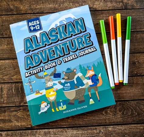 Travel Journal For Kids, Road Trip Kit, Cruise Activities, Kids Travel Journal, Child Activities, Journal For Kids, Alaska Vacation, Fun Adventures, Long Flight