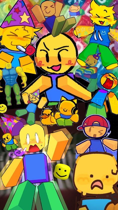 NOOB!!💛💙🩷 #Noob #Roblox Noob Wallpaper, Roblox Noob, Roblox Funny