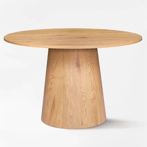 George Oliver 46" Fixed Pedestal Dining Table & Reviews | Wayfair Pedestal Dining Table Wood, Round Pedestal Dining, Round Pedestal Dining Table, Dining Table Wood, Round Dining Table Sets, Pedestal Dining Table, Oak Dining Table, Table Wood, Modern Round