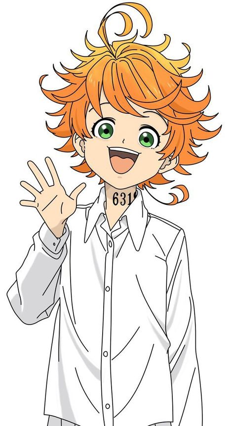 Emma The Promised Neverland, The Promised Neverland, Promised Neverland, Orange Hair, Her Hair, Orange, Green, Hair, Anime