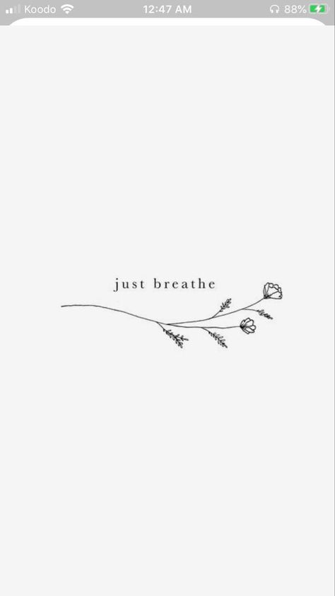 Dainty Phrase Tattoos, Pretty Tattoos For Women Quotes, Small Tattoos For Ribs, Breath By Breath Tattoo, Just Breathe Fine Line Tattoo, Spoke Tattoos, Small Delicate Tattoos For Women Simple, Rib Tattoo Ideas Women, Bicep Tattoo Women Quotes