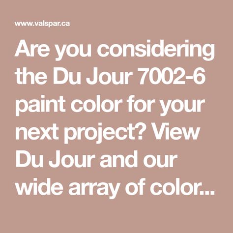 Are you considering the Du Jour 7002-6 paint color for your next project? View Du Jour and our wide array of colors at Valspar.com today! Gravity Paint Color, Valspar Du Jour, Favorite Paint Colors, Color Chip, Home Addition, Favorite Paint, Paint Colors For Living Room, Home Decor Paintings, Big Adventure