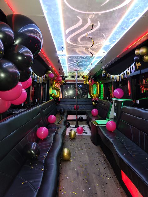 Party Bus Snacks Cute Ideas, Party Buss Ideas, Party Bus Sweet 16, Sweet 16 Party Bus Ideas, Party Bus Decorations Birthday, Party Bus Ideas Birthday, Party Bus Birthday Ideas, Quince Party Bus, Party Bus Food