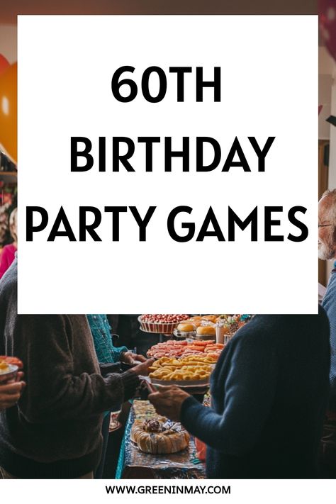 Hosting a 60th bash? Try these 60th Birthday Party Games and 60th Birthday Game Ideas for a memorable celebration. These activities will add fun and joy to any gathering while honoring the milestone year. 60th Birthday Party Games, Birthday Game Ideas, Game Ideas For Adults, Diy Birthday Party Games, Birthday Party Games For Adults, Party Games For Adults, Outdoor Party Games, Games For Adults, Challenging Games