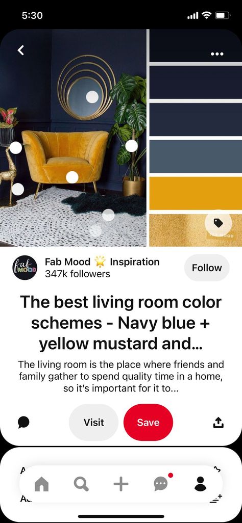 Blue And Yellow Living Room Color Scheme, Yellow Living Room Colors, Blue And Yellow Living Room, Good Living Room Colors, Yellow Chair, Yellow Living Room, Living Room Color Schemes, Yellow Mustard, Blue Sofa