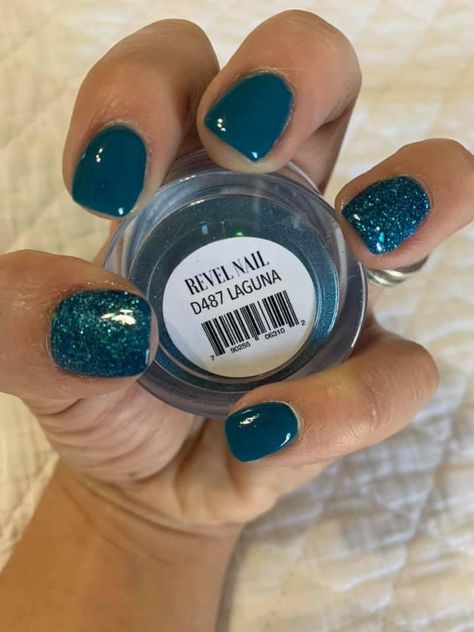 September Powder Dip Nail Ideas, Teal Dipped Nails, Teal Nails Dip Powder, Blue Green Dip Nails, Revel Nail Fall Ideas, Nailboo Dip Colors, Mail Dip Colors, Teal Dip Powder Nails, Teal Dip Nails