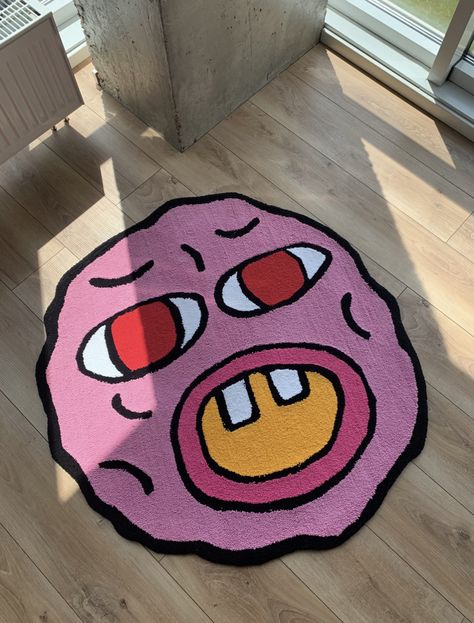 Tyler The Creator Cherry, Punch Rug, Art Journal Challenge, Funky Rugs, Journal Challenge, Big People, Hand Tufted Rug, Tufted Rugs, Future Apartment Decor