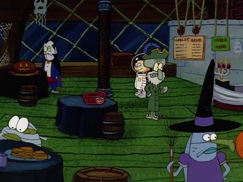 Spongebob Halloween Aesthetic, Spongebob Halloween Episode, Spongebob Halloween, Nostalgic Halloween, Spongebob Pics, Spongebob Funny, Spooky Szn, Tumblr Pics, Halloween Wallpaper Iphone