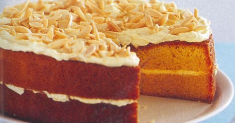 Orange almond sour cream cake Sour Cream Cake Recipe, Almond Sour Cream Cake, Afternoon Tea Cake, Orange And Almond Cake, Cream Cake Recipe, Afternoon Tea Cakes, Almond Cake Recipe, Orange Cake Recipe, Sour Cream Cake