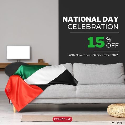 Exohom is offering amazing discounts on furniture and home décor in celebration of the UAE's National Day. Get 15% off and an extra AED 200 off all your favorite pieces. To Customize Furniture, please contact us on⁠ exohom.ae⁠ +971 50 445 2969⁠ hello@exohom.ae⁠ #nationalday #uaenationalday #51stnationalday #livingroom #furniture #bespokefurniture #table #coffeetable #sofa #diningtable #exohom #furniturediscount Uae National Day, Social Media Marketing Instagram, Marketing Instagram, National Day, Bespoke Furniture, Discount Furniture, Instagram Marketing, Home Décor, Media Marketing