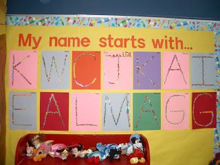 Creative Curriculum Preschool, Beginning Of Kindergarten, Preschool Names, Preschool Language, Preschool Bulletin, Welcome To School, Preschool Bulletin Boards, Name Activities, Preschool Literacy