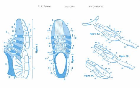 Nike flyknit patent application. Nike has lots of interesting sneaker patents Patent Application, Technical Drawings, Patent Drawing, Nike Flyknit, Architecture Plan, Technical Drawing, Man Shop, Humanoid Sketch, Google Search