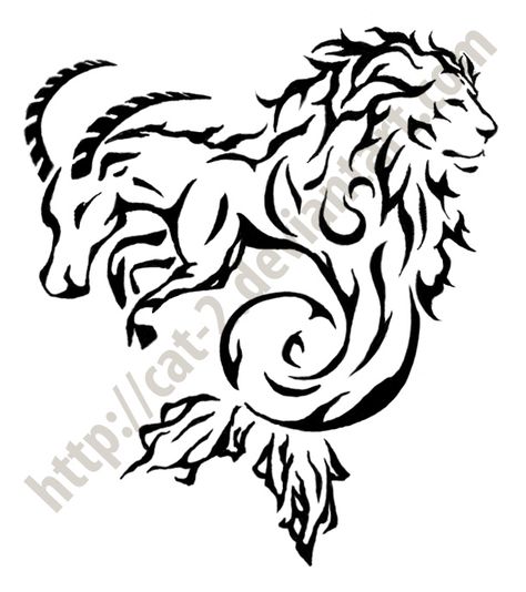 Capricorn And Leo Tattoo Combined, Capricorn Leo Tattoo, Leo And Capricorn Tattoo Together, Leo And Aries Tattoo Combined, Leo Goddess Tattoo Zodiac Signs, Aries And Leo Tattoo Together, Tattoo Designs Leo Zodiac Signs, Capricorn Star Sign Tattoo, Capricorn Leo