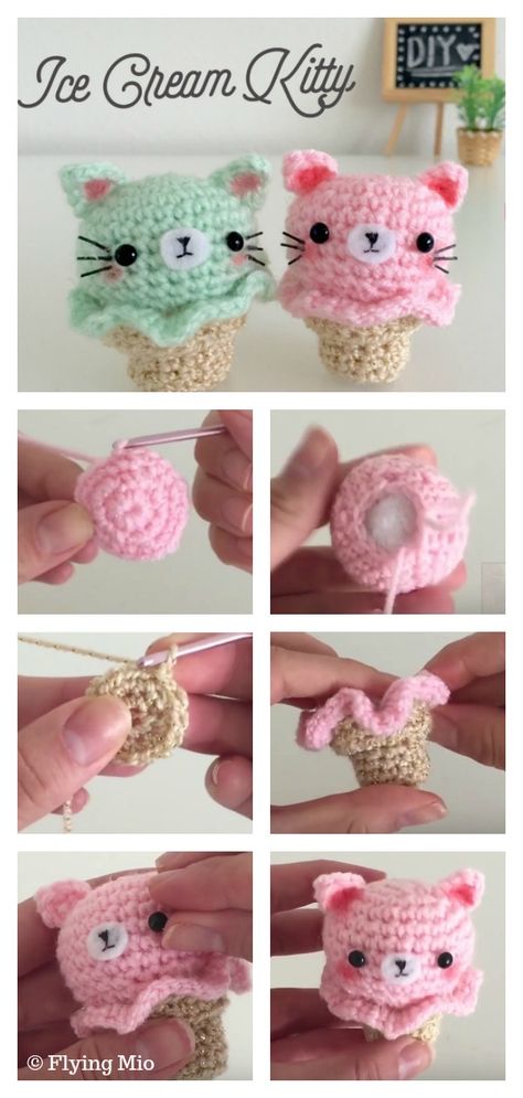 Arigami Crochet, Crochet Squishmallow Pattern Free, Amigurumi Elephant Pattern, Crochet Kitty, Memorial Beads, Crochet Cat Toys, Hello Kitty Keychain, Crochet Geek, Crochet Keychain Pattern