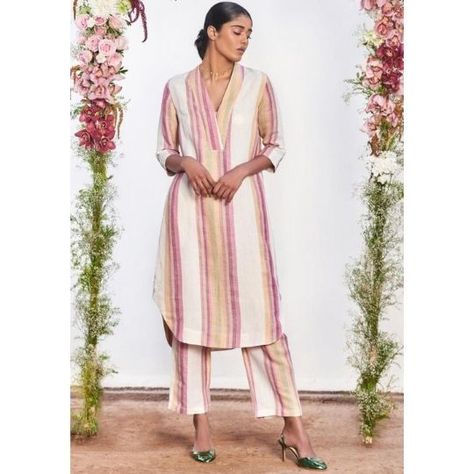 Kurta set, Anavila | Vogue India | Vogue Closet Ethnic Kurta Sets For Women, Trending Kurta Sets For Women, Celebrity In Kurta Set, Summer Kurta Set For Women, Luxury Cotton Pant Set With Straight Kurta, Ethnic Coord Sets For Women, Kurta Styling, Lounge Wear Stylish, Long Blouse Designs