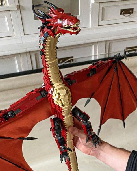 Lego Mythical Creatures, Lego Dragon Instructions, Lego Dragon Moc, Lego Lotr, Have A Nice Saturday, Smaug Dragon, Lego Hobbit, Kartu Pokemon, Tolkien Hobbit