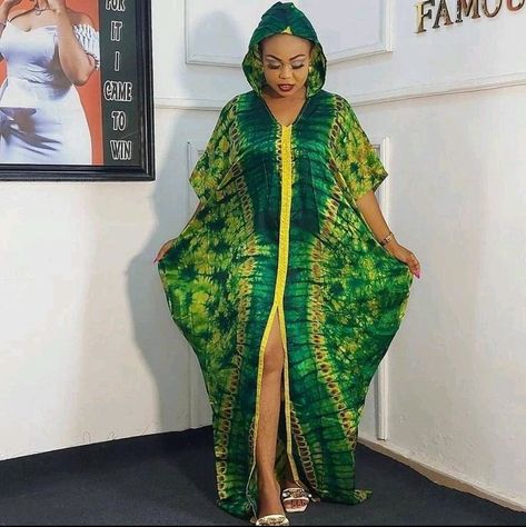 Batik Gown, Satin Dress Outfit, Easy Wear Dresses, Kaftan Styles, Bubu Gown Styles, Modest Dresses Fashion, Africa Dress, African Inspired Clothing, Green Tie Dye