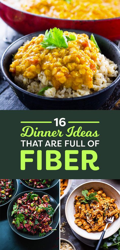 16 High-Fiber Dinners That Are Actually Delicious AF High Fiber Meal Plan, High Fiber Dinner, Foods To Make, Healthy Fiber, Healthy Dinner Ideas, High In Fiber, Fiber Diet, High Fiber Diet, Fiber Rich Foods