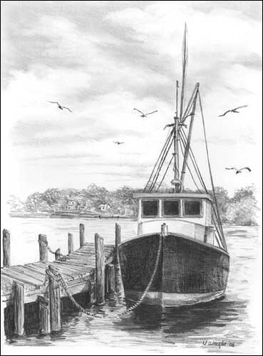 "Boat Dock" by Diane Wright. He is a master of pencil drawing. He draws still life, landscape, buildings, and etc. Pencil Sketches Landscape, Canvas Painting For Beginners, Landscape Pencil Drawings, Boat Drawing, Painting Ideas For Beginners, Canvas For Beginners, Texture Painting On Canvas, Canvas Painting Ideas, Painting For Beginners