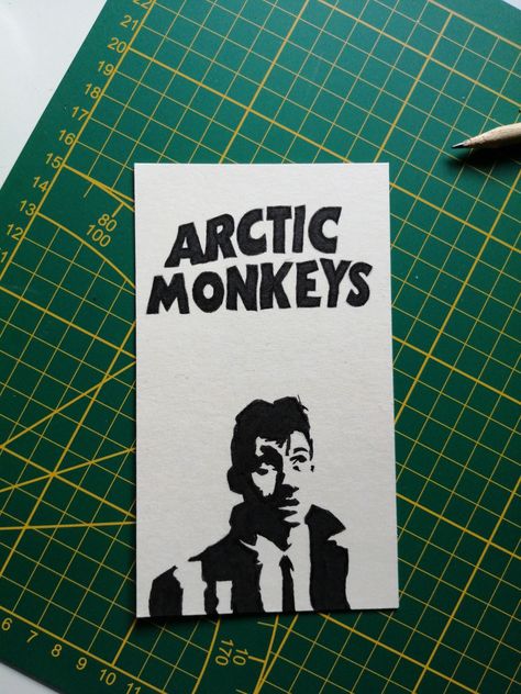 Arctic Monkeys Painting Ideas, Arctic Monkeys Painting, Arctic Monkeys Sketch, Arctic Monkeys Drawing, Arctic Monkeys Art, Arctic Monkeys Poster, Monkey Drawing, Sketches Doodles, Kiss Art