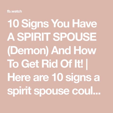 10 Signs You Have A SPIRIT SPOUSE (Demon) And How To Get Rid Of It! | Here are 10 signs a spirit spouse could be affecting your life and what needs to be done to get rid of it! #spiritspouse #demon #evilspirit | By Daniel Adams | up, guys? Tuning in over here on Facebook Good to see you guys and on Twitter. We’re going to have us a good one today. Just give me just a second, guys. And we’ll start talking about this, but good to see you. Alright, just one second, guys. Alright, here we Prayer Topics, Bad Spirits, Good To See You, Evil Spirits, Just Giving, Need This, See You, Give It To Me, Healing