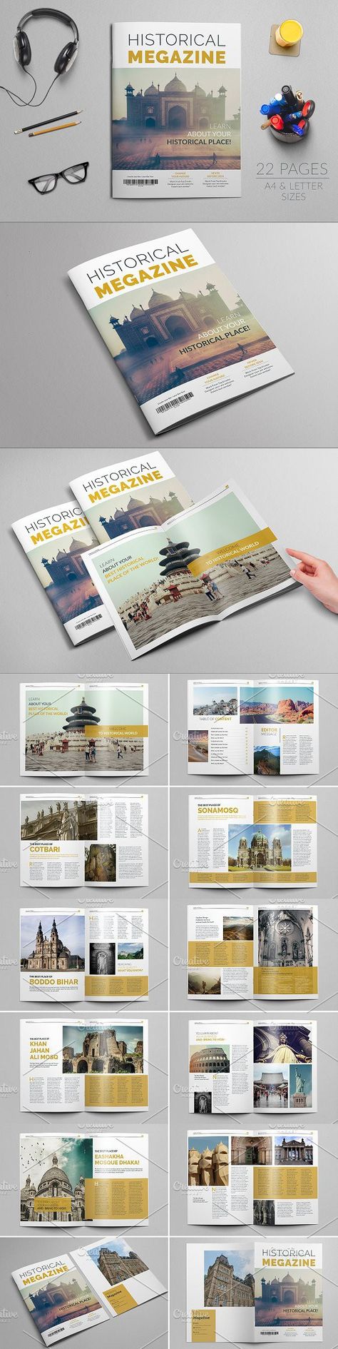 Magazine (About Historical Place). Magazine Templates Historical Magazine Layout, Creative Magazine, Book And Magazine Design, History Magazine, Billboard Design, Magazine Layout Design, Book And Magazine, Historical Place, Magazine Layout