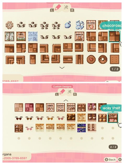 Acnh Chocolate, Candy Theme, Animal Crossing Game, New Theme, Animal Crossing, Pattern Design, Cool Designs, Custom Design, Coding