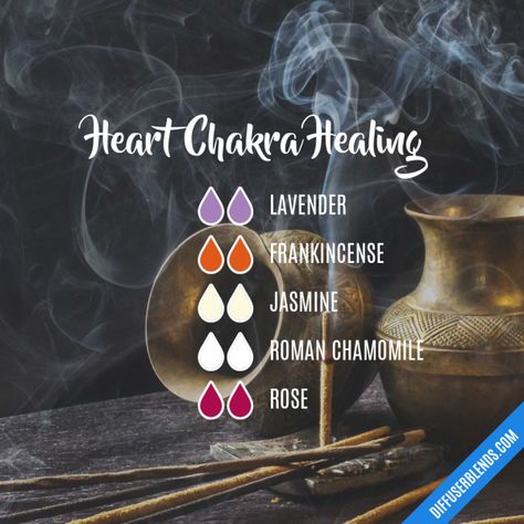 Heart Chakra Healing - Essential Oil Diffuser Blend Doterra Blends, Zen Life, Essential Oil Combinations, Essential Oil Diffuser Blends Recipes, Essential Oils Guide, Essential Oils Herbs, Essential Oil Diffuser Recipes, Oil Diffuser Recipes, Essential Oil Blends Recipes