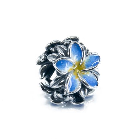 Sterling Silver Aurora Charm from our unique Summer Collection. Frangipani, also known as Plumeria is a unique flower typical for tropical summer destination like Hawaii or Caribbean and will remind you of a hot summer, beach and holidays in a very fun and colourful way. Pandora Summer, Pandora Bracelet Charms Ideas, Pandora Flower, Frangipani Flower, Pandora Bracelet Designs, Blue Jewellery, Pandora Armband, Pandora Jewelry Charms, Beads Candy