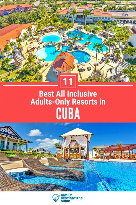 11 Best All Inclusive Adults-Only Resorts in Cuba Cuba All Inclusive Resorts, Cuba Honeymoon, Cuba Resorts, Cuba Wedding, Top All Inclusive Resorts, Destination Wedding Welcome Bags, Cuba Varadero, Cuba Vacation, Cuba Beaches