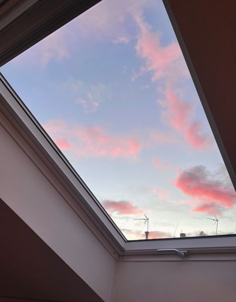 Weirdcore Background, Cyberpunk Architecture, Aesthetic Ceiling, Sky Window, Ceiling Wallpaper, Sky Light, Bedroom Windows, Pink Clouds, Pink Sky