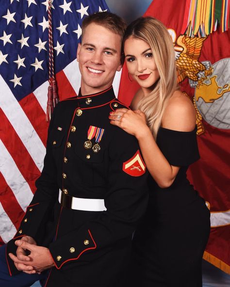 Marine Corps Ball. 1,501 Likes, 54 Comments - Jayleigh Flood (@jayleighflood) on Instagram: “Marine Corps Ball 2017 🌹❤️🇺🇸Its hard to describe it, but being in a room with hundreds of marines,…” Military Ball Dresses Marines, Military Couple Photography, Marine Ball, Navy Ball, Marine Dress, Marine Corps Ball, Military Ball Gowns, Marine Wedding, Instagram Couples